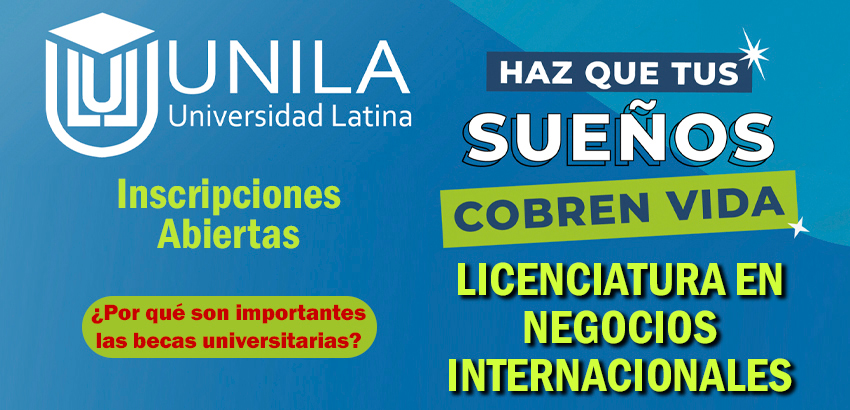 Banner 14 - Licenciatura en Negocios Internacionales UNILA Revista Juventud'es